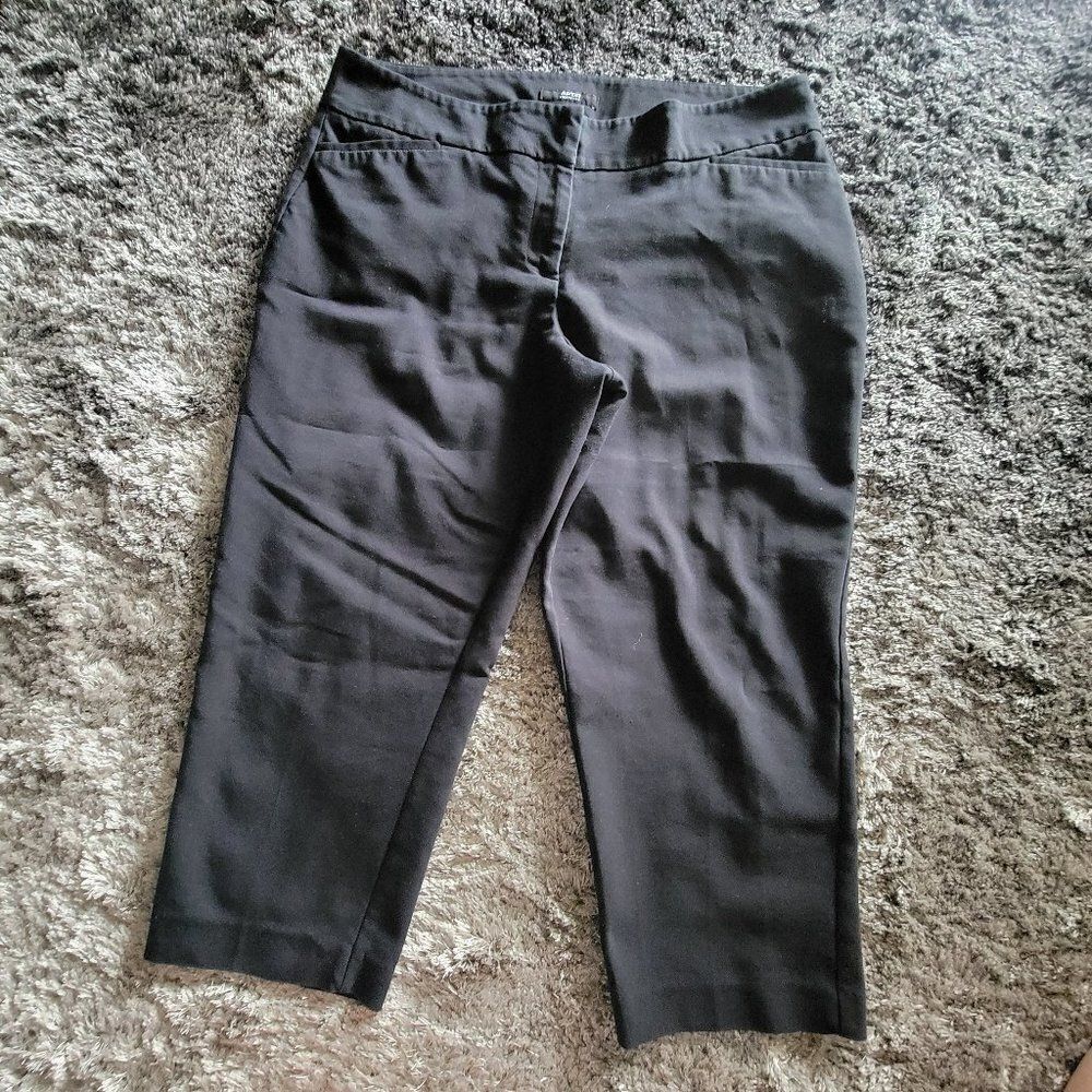 Women's Apt 9 Essentials Black Dress Cropped Pants Size 16